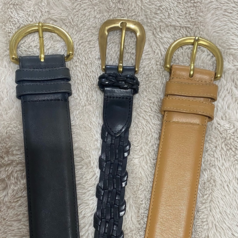 Coach Leather Belts with Gold Buckle